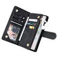 Miniatyrbillede 3 af 8: Google Pixel 6A multifunktionelt pung etui Lynlås 8-lomme Black