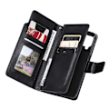 Miniatyrbillede 3 af 5: Samsung A12 5G praktisk pung-etui med 12-bakker Array V4 Black
