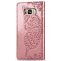 Pikkukuva 2 / 8: Samsung S8 Wallet Case PU-nahkainen 4-POCKET Motif Butterfly Lila