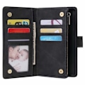 Miniatyrbild 7 av 7: OnePlus 7 Pro Multifunktionellt Plånboksfodral Zipper 8-Fack Svart