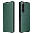 Pikkukuva 3 / 9: Xperia 1 III Flip Case -korttipaikka CarbonDreams Green Green