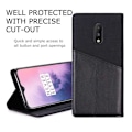 Miniatyrbild 4 av 6: OnePlus 6T Elegant Fodral i PU-Läder med RFID Block Svart