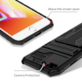 Miniatyrbillede 4 af 9: iPhone 7 Plus / 8 Plus Shockproof Shell Kickstand & Card Compartment ThinArmor V3 Black