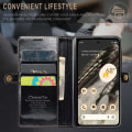 Miniatyrbild 4 av 6: CaseMe Slim Retro Plånboksfodral RFID-Skydd Samsung Galaxy Z Fold 5 Svart