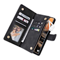 Miniatyrbillede 1 af 5: Samsung S23 Ultra multifunktionelt pung etui Lynlås 8-lomme Black