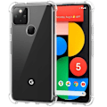 Miniatyrbillede 1 af 6: Google Pixel 5 stødabsorberende silikone Shell Shockr Transparent