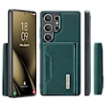 Miniatyrbild 2 av 6: 8-FACK Samsung S25 Ultra Stöttåligt Skal med Magnetisk Korthållare DG.MING Detach - Grön