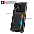 Pikkukuva 2 / 7: Samsung S21 Ultra Iskunkestävä kansi korttipaikalla Solid V2 Black