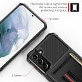 Pikkukuva 6 / 6: Samsung S21 Plus Iskunkestävä kansi korttipaikalla Solid V2 Black
