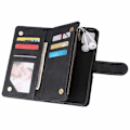 Miniatyrbillede 1 af 7: Google Pixel 4 multifunktionelt pung etui Lynlås 8-rum Black