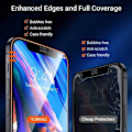 Miniatyrbillede 6 af 7: 2-PACK iPhone 13 Mini FullFrame 0,26 mm 9H hærdet glas Transparent