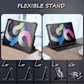 Miniatyrbillede 6 af 7: iPad Air 4 2020 / Air 5 2022 stødsikker etui Infiland flere vinkler Black