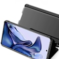 Pikkukuva 4 / 4: Xiaomi Mi 11T / 11T Pro Flip Case Clear View Seisova V2 Rocket Black