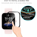 Miniatyrbild 4 av 7: [2-PACK] Amazfit Bip 3 / 3 Pro Härdat Glas FullFrame 3D 0.2mm 9H Transparent