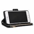 Miniatyrbild 2 av 7: iPhone 7 / 8 / SE (2020&2022) Multifunktionellt Plånboksfodral Zipper 8-Fack Vinröd