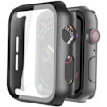 Miniatyrbillede 1 af 7: 2in1 stødabsorberende skal 9H hærdet glas Apple Watch 41mm - Sort