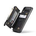 Miniatyrbild 4 av 9: iPhone XR Skal Korthållare & Dragkedja 4-FACK CaseMe Flippr Svart