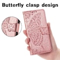 Miniatyrbild 11 av 11: Samsung A33 5G Plånboksfodral PU-Läder 4-FACK Motiv Fjäril Rosa guld