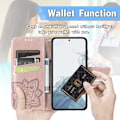 Pikkukuva 2 / 8: Samsung S23 FE -lompakkokotelo PU-nahkainen 4-TASKUN Motif Butterfly