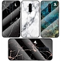 Miniatyrbillede 2 af 8: OnePlus 8 Marble Shell 9H hærdet glas bagside glas bagside V2 Black Variant 1