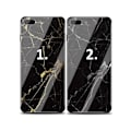 Miniatyrbillede 2 af 7: iPhone 7 Plus Marble Shell 9H Glasbagside Glasbagside Black Variant 2