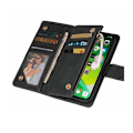 Miniatyrbillede 1 af 11: iPhone 15 Pro Max multifunktionelt pung etui Lynlås 8-rum Vinröd