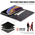 Miniatyrbild 7 av 7: iPhone 13 Pro Elegant Fodral i PU-Läder med RFID Block Svart
