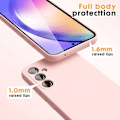 Pikkukuva 3 / 5: Samsung A54 5G kumitettu mattapinkki kuoren neste - vaaleanpunainen