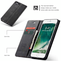 Miniatyrbild 2 av 7: iPhone 8 Plus Elegant Flipfodral CaseMe 3-FACK Svart