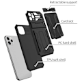 Miniatyrbillede 2 af 9: iPhone 11 Pro Max Slagfast Shell Kickstand & kortrum ThinArmor V3 Black