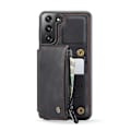 Pikkukuva 5 / 8: Samsung S21 Plus kansikorttipidike ja vetoketju 4-POCKET CaseMe Flippr Black