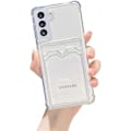 Miniatyrbild 1 av 6: Stöttåligt Skal med Kortfack Förstärkta Hörn Samsung S23 Plus Transparent