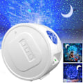 Miniatyrbillede 1 af 7: Stjerneprojektor Rumlampe i LED & Bluetooth Speaker V2 White
