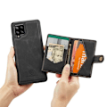 Miniatyrbild 10 av 10: Samsung A12 Stöttåligt Skal med Magnetisk Korthållare JeeHood Svart