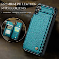 Miniatyrbillede 1 af 7: CaseMe Shockproof Cover Kortholder Stander 4-rums iPhone XS Max Grön
