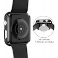 Pikkukuva 7 / 7: 2in1 Iskunvaimennuskuori 9H karkaistu lasi Apple Watch 38mm - musta