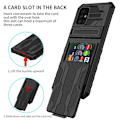 Miniatyrbillede 2 af 9: Samsung A51 4G Stöttåligt Skal Kickstand & Kortfack ThinArmor V3 Black