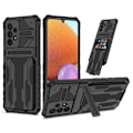 Miniatyrbild 1 av 9: Samsung A13 4G Stöttåligt Skal Kickstand & Kortfack ThinArmor V3 Svart