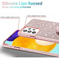 Miniatyrbillede 6 af 9: Samsung A72 4G / 5G stødabsorberende cover med ringholder Rhinestone Guld