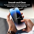 Pikkukuva 3 / 7: 2-PACK iPhone 14 Pro Max FullFrame 0,26 mm 2,5D 9H karkaistu lasi Transparent