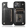 Miniatyrbild 2 av 6: iPhone 15 Stöttåligt Skal Korthållare 3-FACK Flippr V2 Svart Svart