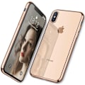 Miniatyrbillede 1 af 8: iPhone XS stødabsorberende gummicover Rosenguld