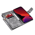 Miniatyrbild 8 av 8: iPhone 12 / 12 Pro Praktisk Plånboksfodral med 12-Fack Array V4 - Grå