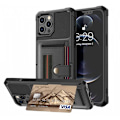 Pikkukuva 1 / 7: iPhone 11 Pro Max Iskunkestävä kansi korttipaikalla Solid V2 Black