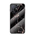 Pikkukuva 3 / 8: Xiaomi Mi 11T / 11T Pro Marble Shell 9H Tempered Glass Back Glassback V2 MultiColor Emerald Green