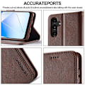 Miniatyrbillede 5 af 8: LC.IMEEKE pungetui til Samsung A15 5G - Mørkebrun Dark brown