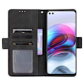 Miniatyrbillede 6 af 7: Motorola Moto G100 tegnebog etui PU læder 6-SLOT Winston V3 Black