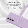 Miniatyrbild 4 av 7: Samsung A15 5G Gummibelagd Matt Skal Kameraskydd Liquid - Lila