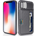 Miniatyrbild 1 av 7: iPhone XR Stöttåligt Skal med Kortfack Solid V2 Svart