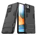 Pikkukuva 1 / 7: Xiaomi Redmi Note 10 Pro iskunkestävä kotelo jalustalla ThinArmor Black